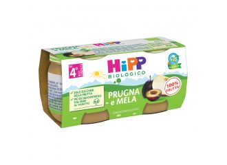 Hipp bio omogeneizzato prugna e mela 2 x 80 g