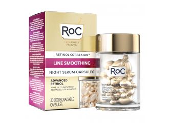 Roc retinol correxion line smoothing siero viso notte 30 capsule