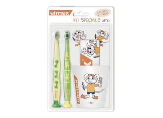 Special pack kids elmex 1 dentifricio elmex bimbi 50 ml + 2 spazzolini elmex bimbi 3-6 anni + 1 tazza omaggio