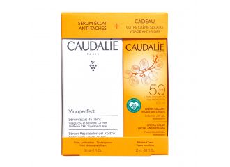 Caudalie cofanetto siero vinoperfect 30 ml + solare spf50 25 ml