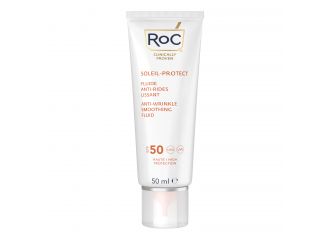 Roc fluido solare viso spf 50+ anti-rughe levigante  50 ml