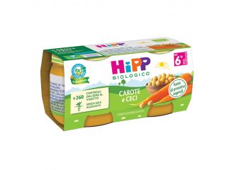 Hipp bio omogeneizzato carote/ceci 2x80 g