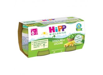 Hipp bio omogeneizzato verdure/legumi 2x80 g