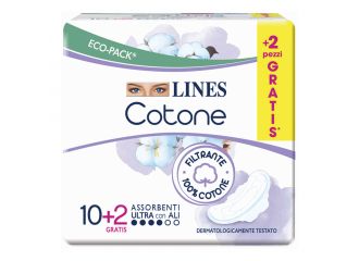 Lines cotone bio ultra ali 10+2 pezzi