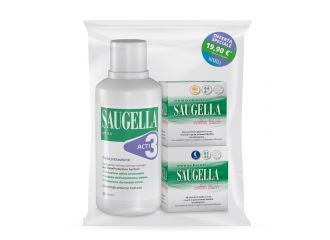 Saugella acti3 detergente intimo + 2 scatole assorbenti giorno e notte