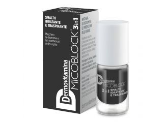 Dermovitamina micoblock 3in1 smalto idratante e traspirante nero 5 ml