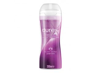 Durex massage 2 in 1 gel massaggio corpo e lubrificante aloe vera 200 ml