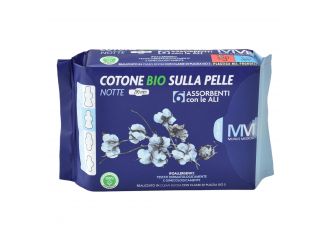 Munus medical assorbente notte con ali cotone bio sulla pelle 290 mm 6 pezzi