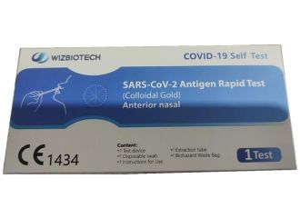 Test antigenico rapido covid-19 wizbiotech autodiagnostico rilevazione qualitativa antigene sars-cov-2 in tamponi nasali