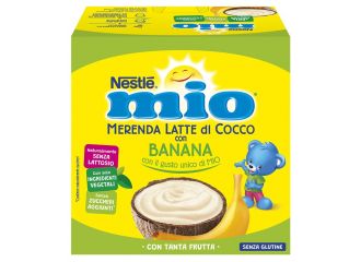 Mio merenda latte cocco con banana 4 pezzi