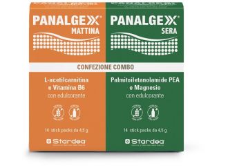 Panalgexx mattina 14 stickpack + panalgexx sera 14 stickpack confezione combo