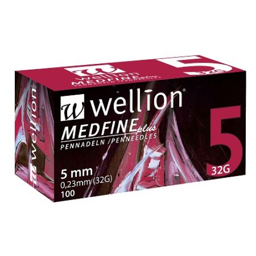 Vendita Ago per penna da insulina wellion medfine plus 5 32 gauge lunghezza  5 mm 100 pezzi On Line